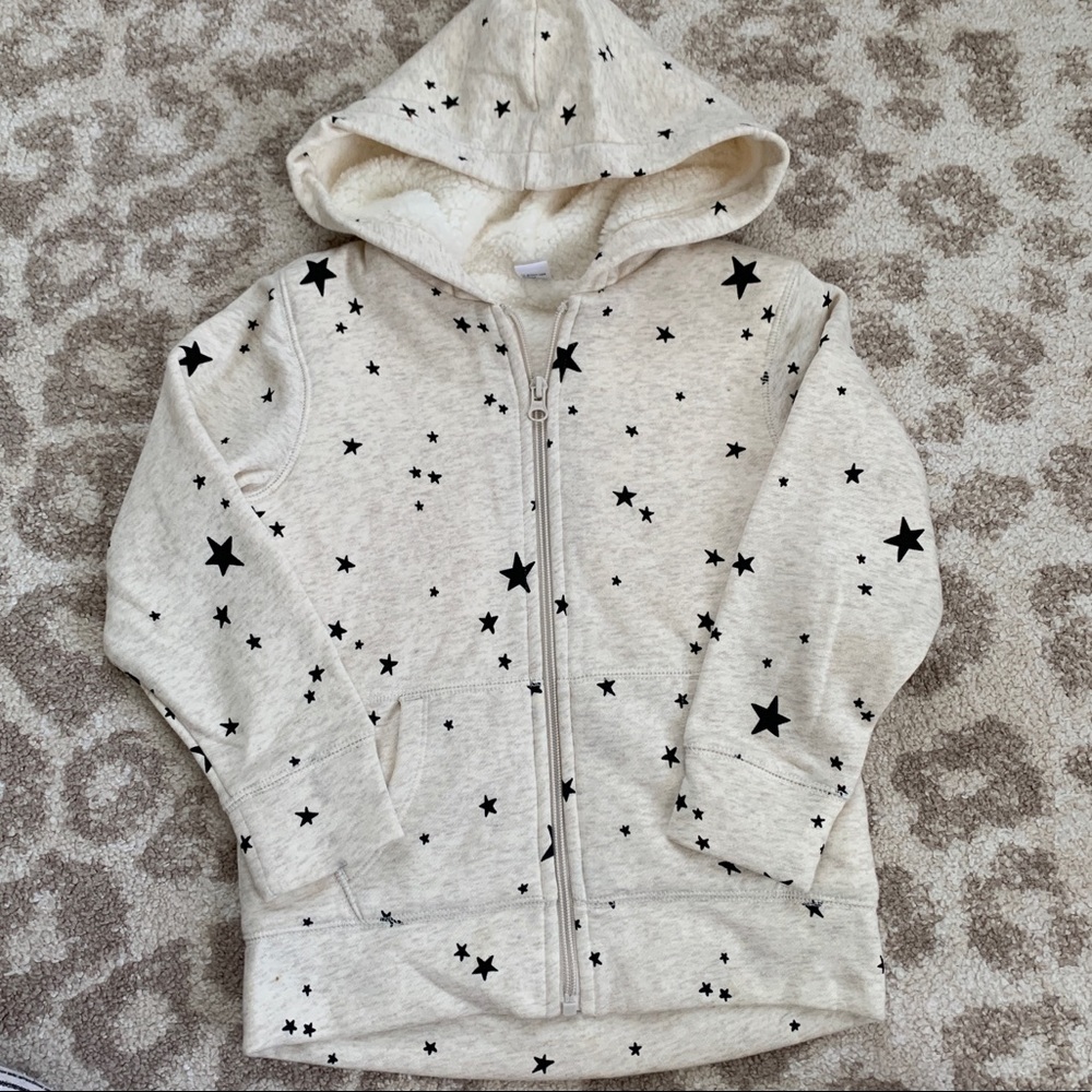 Girls Sherpa Lined Hoodie - size 6/7 - Old Navy